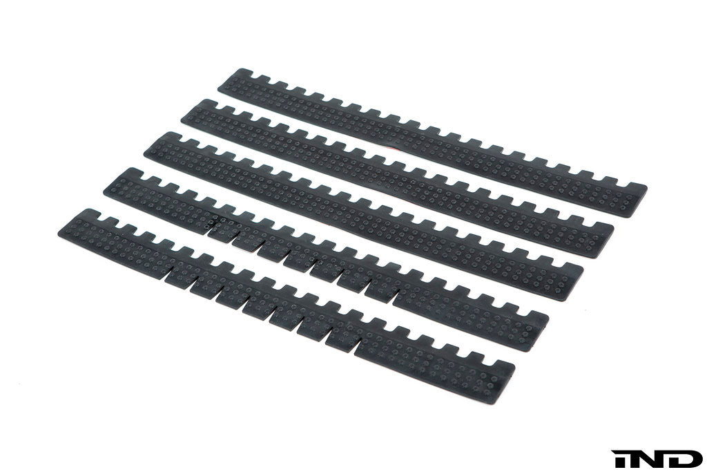 Acexxon universal front lip protector kit with five white exterior pieces shown on a white background.