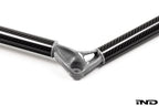 AptusWorks ACX A90/A91 MKV Supra DMLS carbon strut brace mounted on a suspension system with a white background.