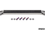 AptusWorks ACX A90 A91 Supra DMLS carbon strut brace for suspension, shown on a white background with detailed carbon fiber finish.