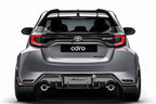ADRO Toyota GR Yaris with Prepreg Carbon Fiber Spoiler installed on the rear exterior, showcasing a sleek, lightweight aerodynamic design.