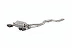 Akrapovic F87 M2 Competition titanium link pipe set for exhaust system, with polished titanium finish on a white background.