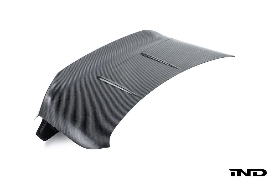 Alpha N G87 M2 Carbon CSL trunk lid exterior view on white background, showcasing lightweight carbon fiber design for BMW M2.