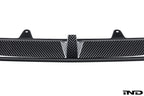 Alpha N BMW G90 G99 M5 carbon front splitter set, 3-piece exterior upgrade with white finish on a sleek car.