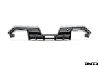 Alpha N G90 G99 M5 Carbon Rear Diffuser V2, exterior car part with sleek carbon finish on a white background.