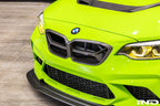 Installed Alpha-N Carbon Corse front grille on BMW F87 M2 Competition and CS with pre-preg carbon fiber construction and aggressive motorsport styling