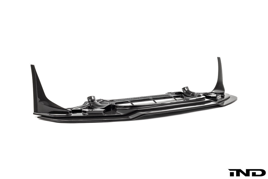 Alpha-N F87 M2 Competition CS Carbon Corse front splitter, sleek aerodynamic exterior car accessory on white background