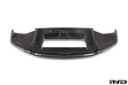 Alpha N G87 M2 Carbon Corse front splitter mounted on a BMW G87 M2, showcasing lightweight aerodynamic exterior design.