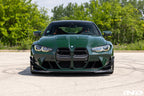 Alpha N G8X M3 M4 carbon front grille installed on the exterior of a vehicle, showcasing its sleek, aerodynamic design.