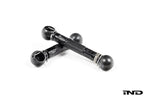 Baan Velgen G11 G12 7-Series Airmatic suspension lowering link set on white background