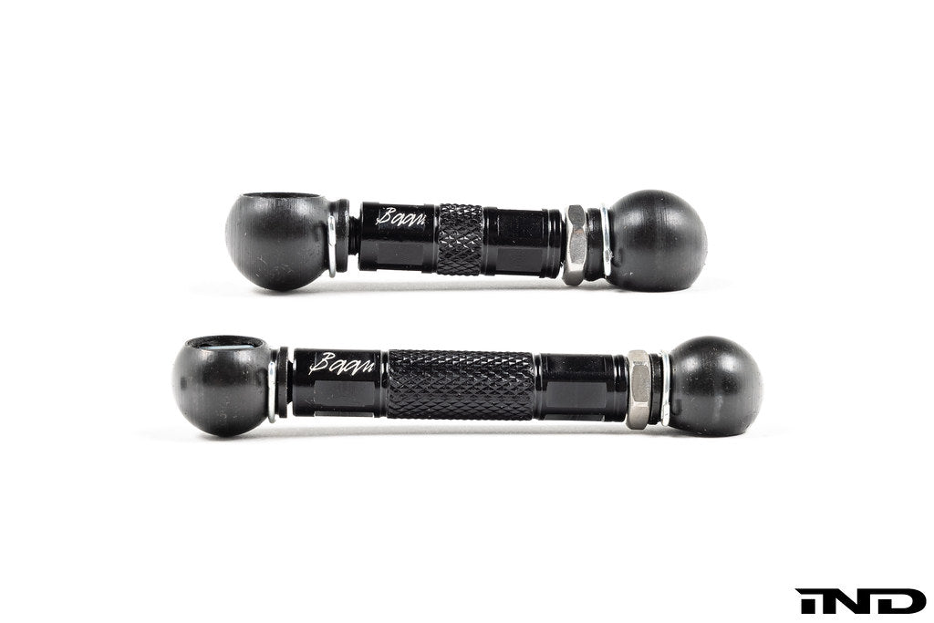 Baan Velgen G11 G12 7-Series Airmatic suspension lowering link set on white background, for BMW 7-Series vehicles.
