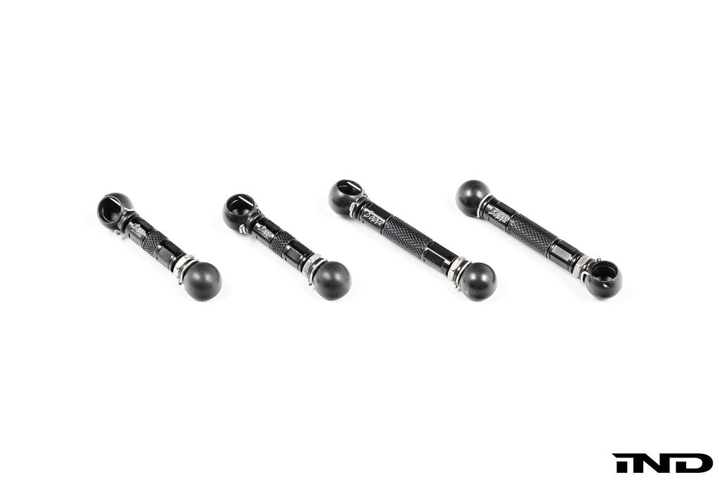 Baan Velgen G11 G12 7-Series Airmatic suspension lowering link set on white background, for BMW 7-Series.