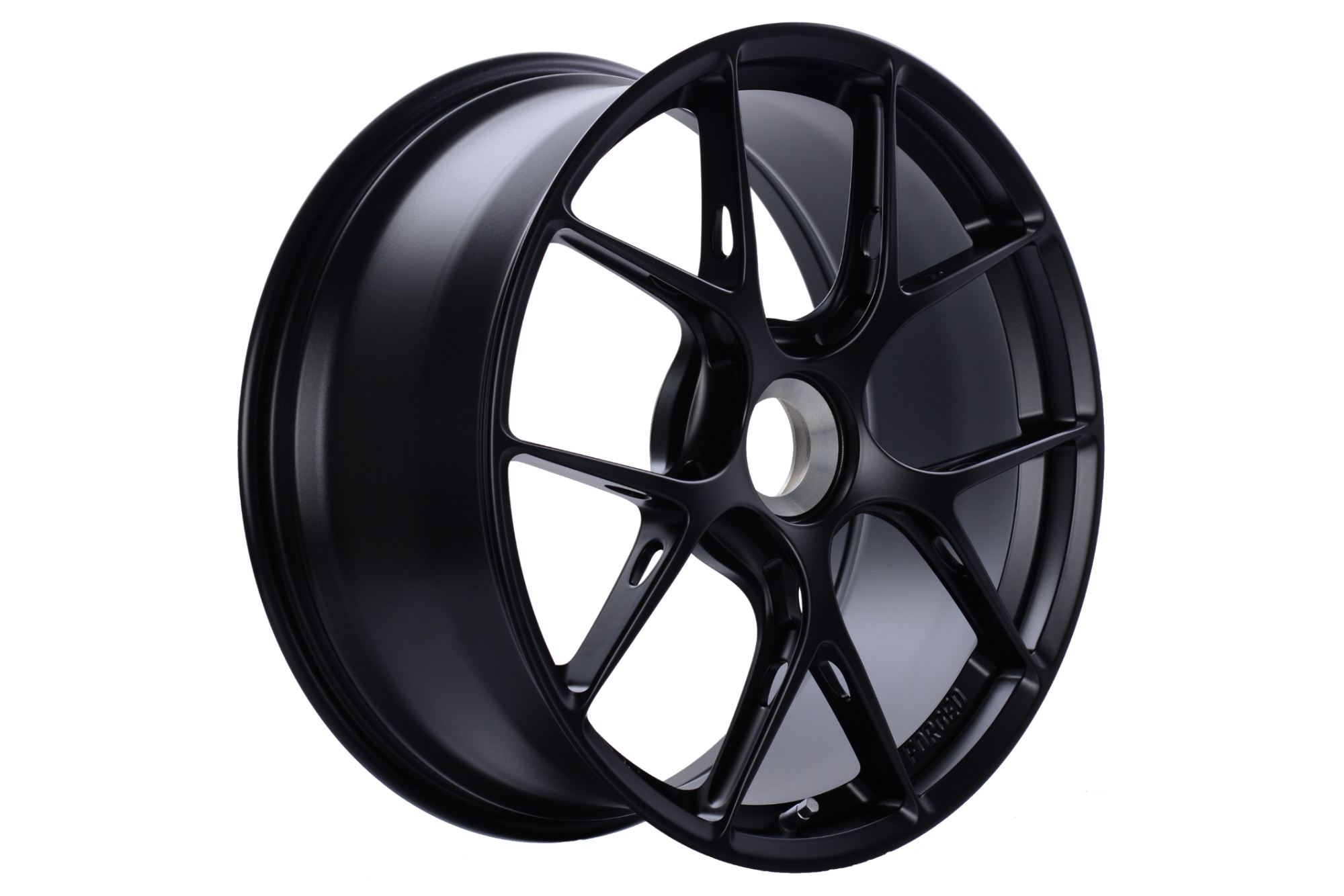 BBS FI-R 991 911 GT3 black satin 20-inch wheel set with multi-spoke design and performance-focused construction.