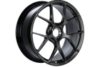 BBS FI-R 991.2 911 Turbo S 20-inch centerlock wheel set in diamond black finish, showing close-up of sleek, high-performance wheels.