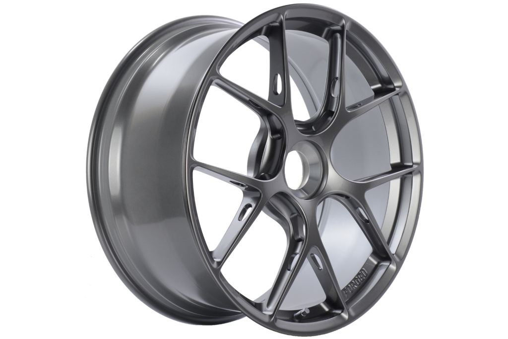 BBS FI-R 991.2 Turbo S 20-inch centerlock wheel set in diamond silver for 911 Turbo and Turbo S models.