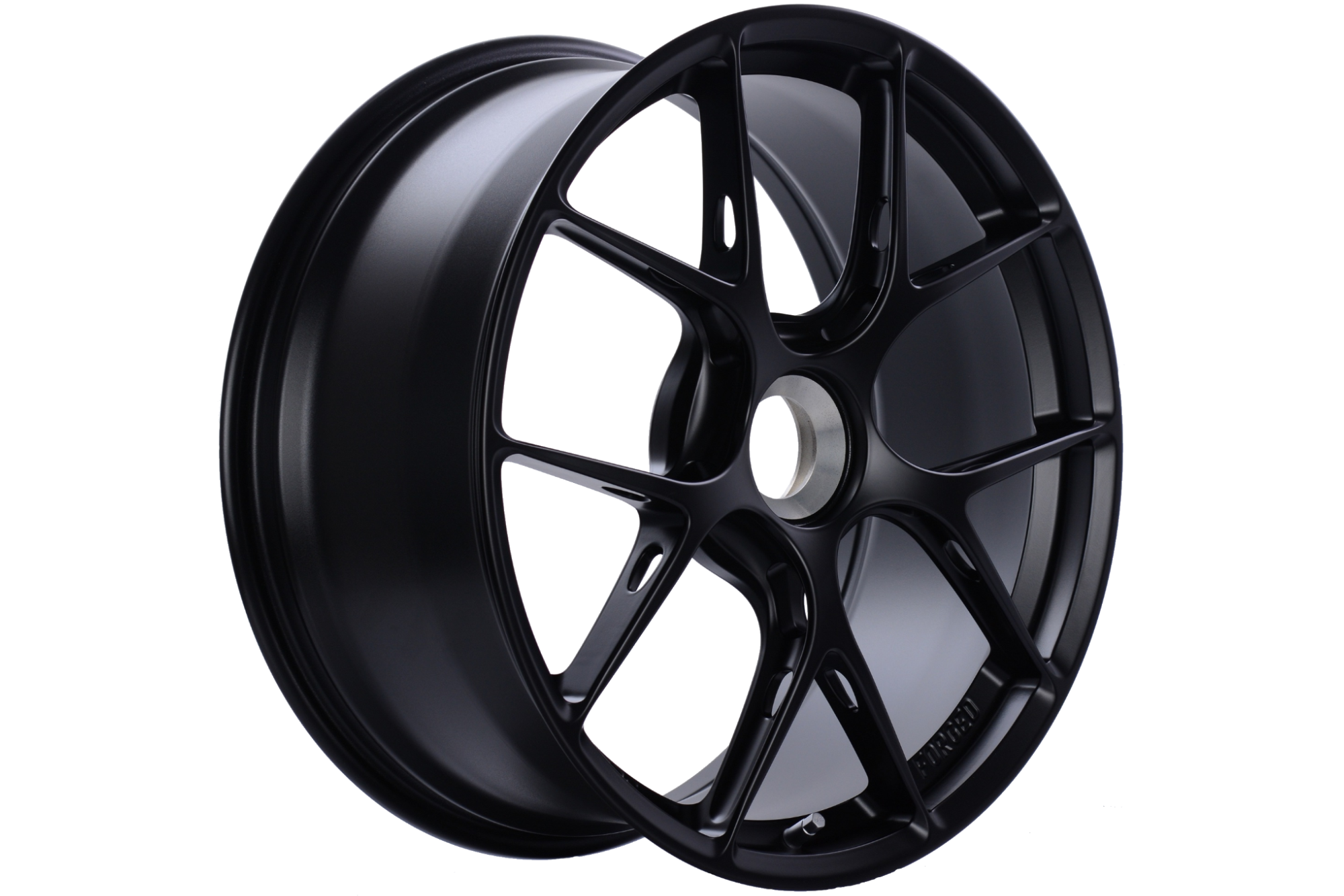 BBS 991.2 Turbo S FI-R 20-inch matte black centerlock wheel set for Porsche 911 Turbo and Turbo S models.