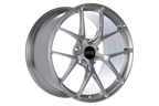 BBS FI-R Porsche 911 Carrera (992) 20 and 21-inch diamond silver alloy wheel set displayed from a side angle.