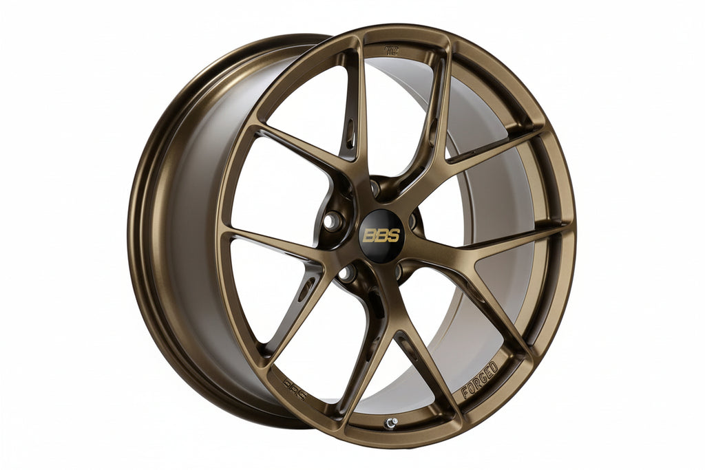 BBS G90 G99 M5 FI-R 21-inch forged wheel set in satin bronze finish on a white background.