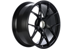 Matte black BBS FI-R Evo Porsche 911 GT3 (992) centerlock 20 and 21-inch wheel set on a vehicle.