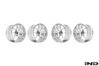 BBS G8X M2, M3, M4 RI-D 20-inch wheel set in diamond silver finish on white background