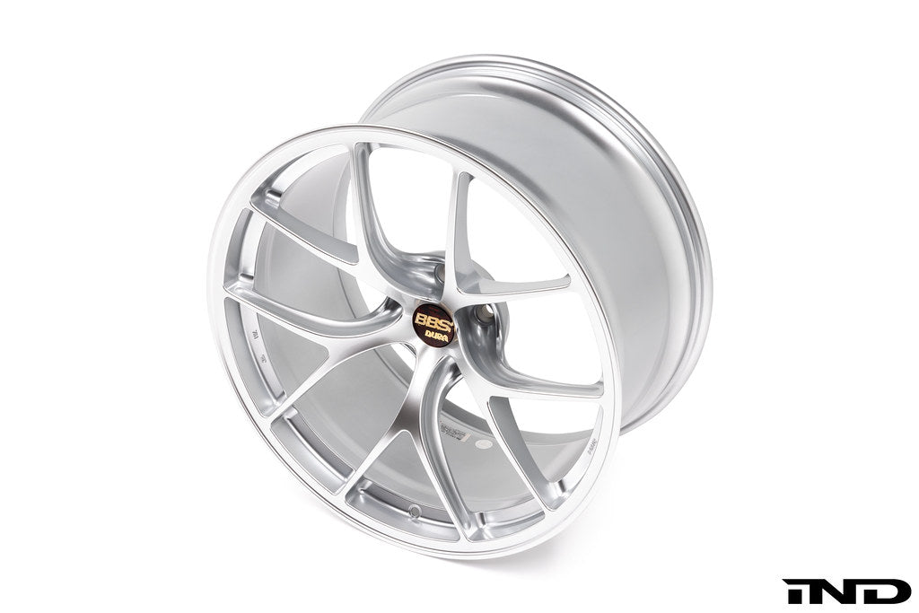 BBS G8X M2 M3 M4 RI-D 20-inch diamond silver wheel set showing alloy wheels on a white background
