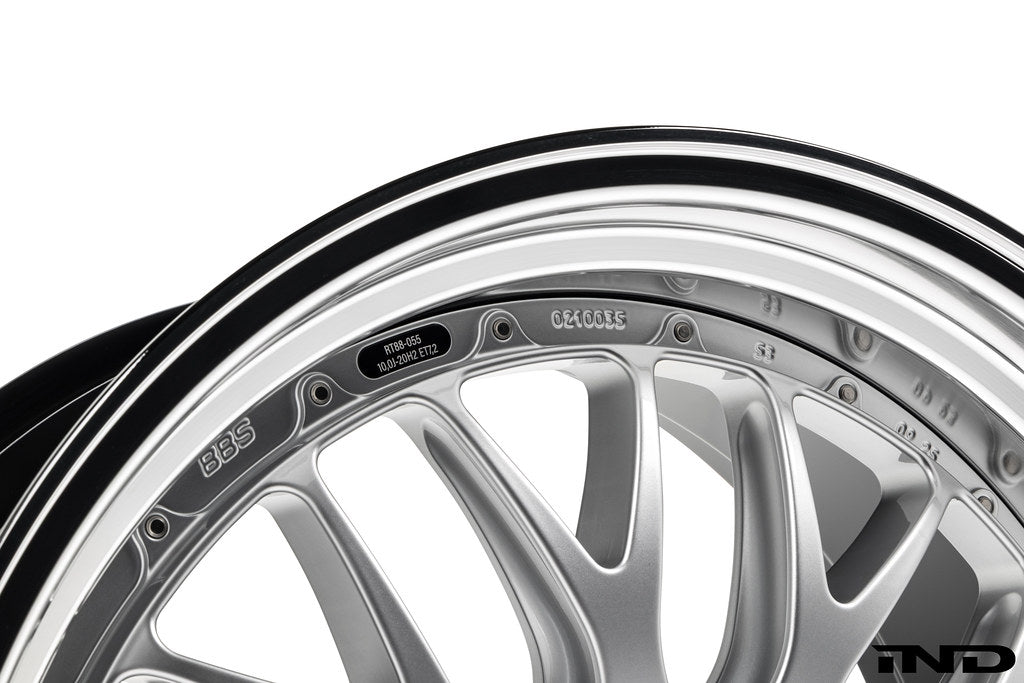 BBS G8X M2, M3, M4 RT-88 20-inch silver wheel set with multi-spoke design for BMW models.