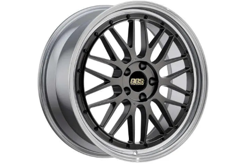 BBS LM 19-inch diamond black wheel set for Porsche 718 Boxster and Cayman 982 models, showcasing sleek, sporty wheel design.