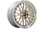 Gold BBS LM wheels for Porsche 718 Boxster and Cayman (982) 19-inch wheel set, featuring sleek, high-performance alloy design.