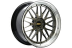 BBS LM 19-inch alloy wheel set for Porsche 718 Boxster and Cayman, Selenite Bronze finish, detailed view of wheels