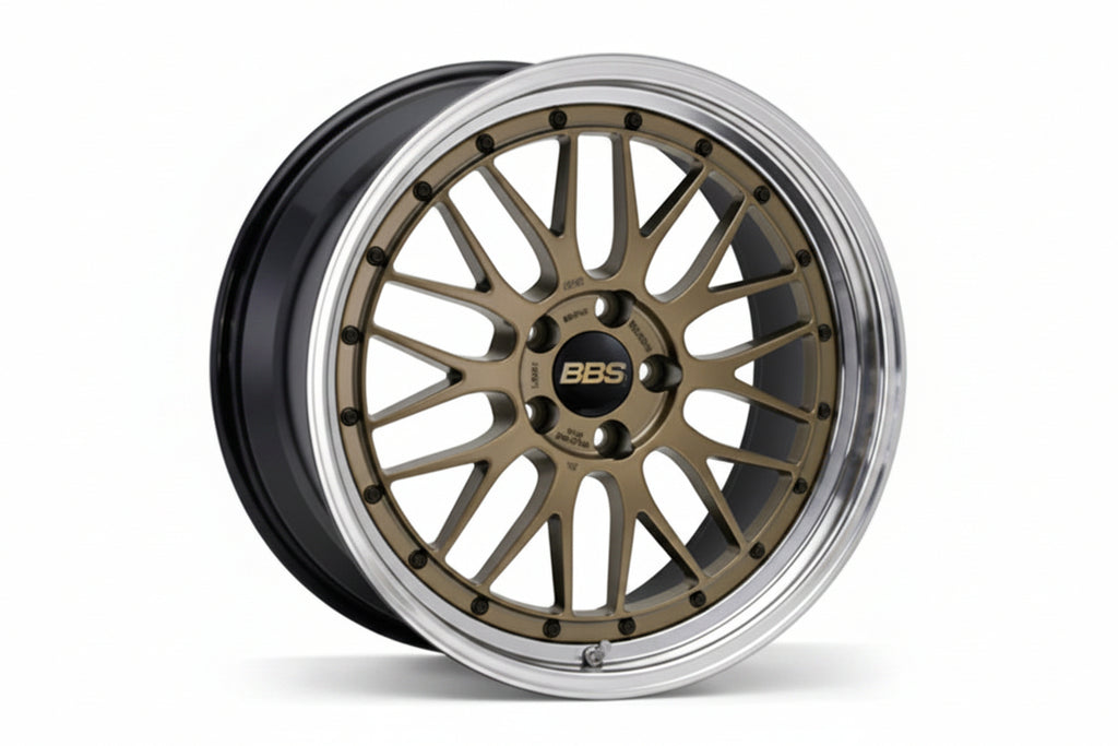 BBS 991 Carrera LM 20-inch diamond gold alloy wheel set featuring diamond cut finish for Porsche C2, C2S, C4, and C4S models.