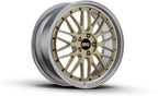 BBS 991 Turbo LM 20-inch wheel set with diamond gold finish, featuring multi-spoke alloy wheels for sporty vehicle styling.