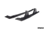 Set of Megachip F90 M5 splash guards for BMW F90 M5, OEM fit, white exterior protection for wheel arches.