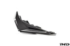 BMW G87 M2 CS carbon rear diffuser for exterior, showcasing its aerodynamic design and carbon fiber finish.