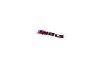 BMW G87 M2 CS exterior front grille emblem in white, showcasing the official BMW badge on the vehicle's front grille.