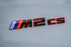 BMW G87 M2 CS trunk emblem installed on the rear trunk, showcasing the exterior badge on the BMW sports car.