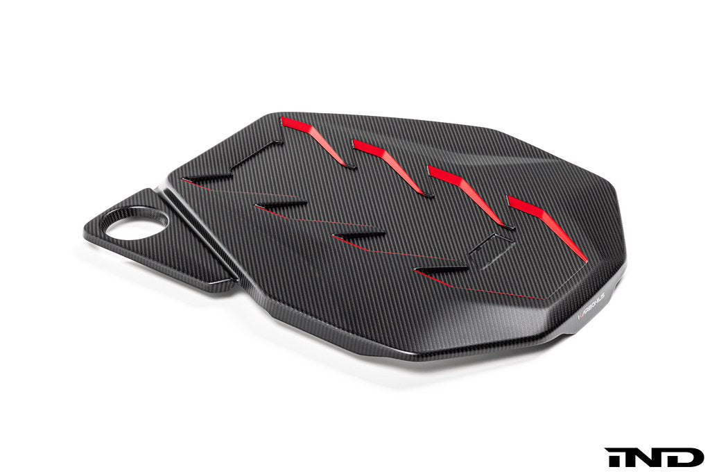 Non-vented Karbonius carbon fiber engine cover for BMW M5 G90 sedan and G99 touring