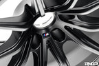 BMW Motorsport G87 M2 racing wheels, 18x10-inch black alloy wheels on white background