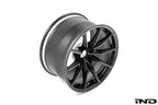 BMW Motorsport G87 M2 racing wheels, 18x10 black alloy wheels with a sleek design, shown on a white background.
