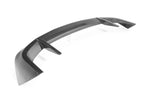 TREVORA BMW F97 X3M carbon fiber rear roof spoiler mounted on exterior of 2019-2021 BMW X3M F97 model.