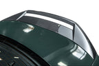 ADRO G80 M3 carbon fiber trunk spoiler mounted on a BMW G80 M3 exterior view, showcasing lightweight aerodynamic design.