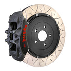 Brembo F8X M2/M3/M4 Pista big brake kit with 380x35mm 2-piece front brake rotors and black bolt-in caliper.