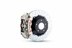Brembo GT-R rear big brake kit for BMW F85 X5M and F86 X6M, 380mm Type 3 slotted rotors with red calipers on a white background