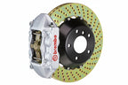 Brembo F85 X5M / F86 X6M GT rear big brake kit with 380mm drilled white 2-piece brake rotors and calipers.
