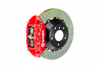 Brembo F85 X5M / F86 X6M GT rear big brake kit with 380mm slotted white brake discs and 2-piece design.