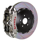 Brembo F8X M2/M3/M4 GT-R big brake kit with 405mm 2-piece slotted front brake rotors and 6-piston caliper.