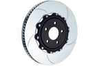 Brembo Porsche 991 GT3 and GT3 RS front brake rotors, 380x30mm slotted design, in white for high-performance braking.