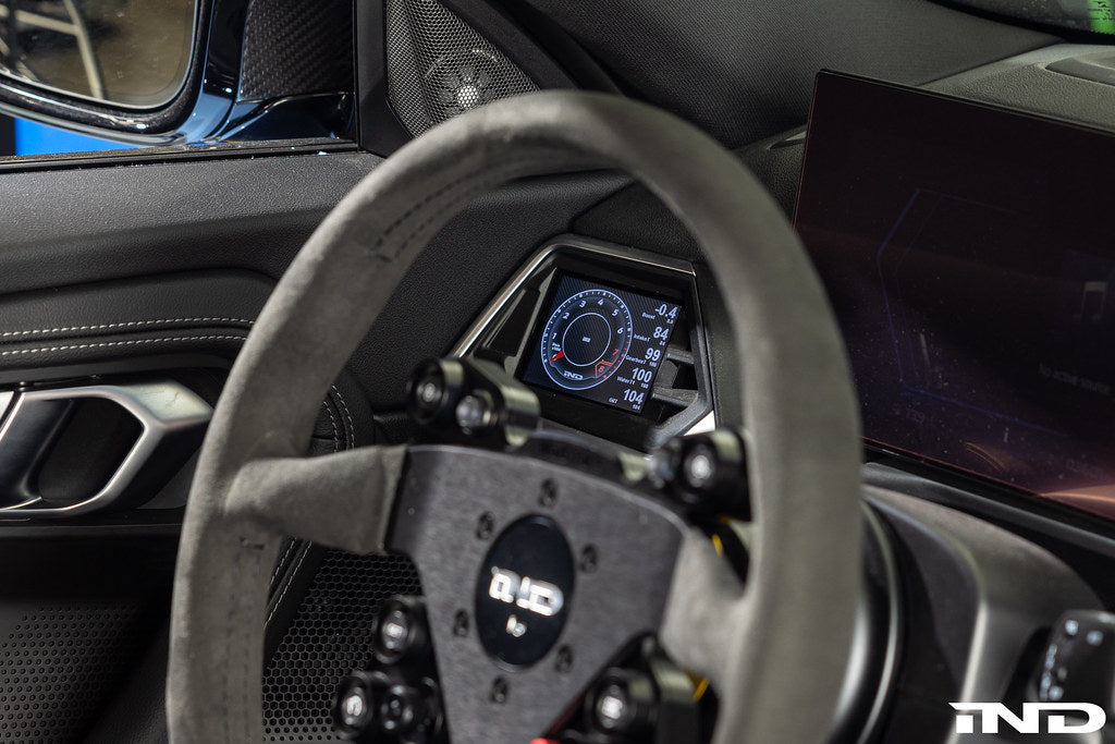 CANchecked G8X M2/M3/M4 interior multi-function display, 3.2-inch Gen2 LHD installed in BMW G87 G8X interior.