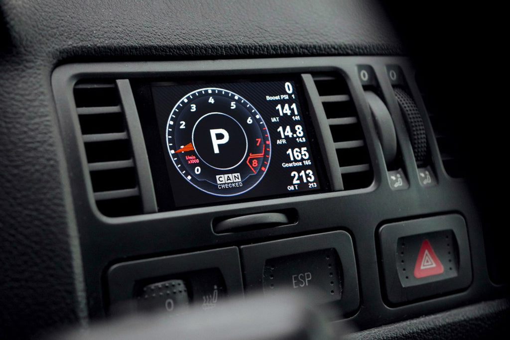 The vehicle-specific CANchecked MFD28 Gen2 for your VW Golf MK4 FL R32/ Bora installed photo