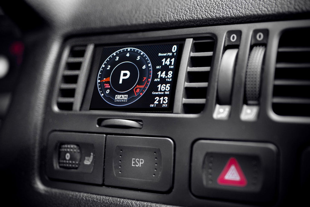 The vehicle-specific CANchecked MFD28 Gen2 for your VW Golf MK4 FL R32/ Bora installed photo