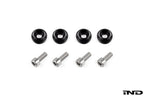 Downstar BMW License Plate Dress Up Hardware kit with decorative fasteners displayed on a white background.