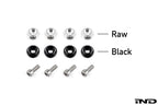 Downstar BMW License Plate Dress Up Hardware kit with decorative fasteners displayed on a white background.